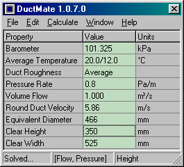 Free Online Ductulator Chart