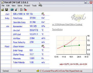 chilled water coil software program